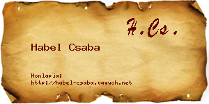 Habel Csaba névjegykártya